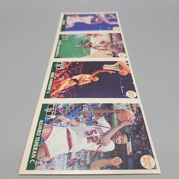 1991 Front Row Uncut Promo Strip Draft Pics Johnson Anthony Brandon Teheran - Picture 3 of 15